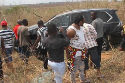Eduardo Paim, Samanguana, Lutchiana, Walter e Nicol Ananás saem ileso de acidente aparatoso