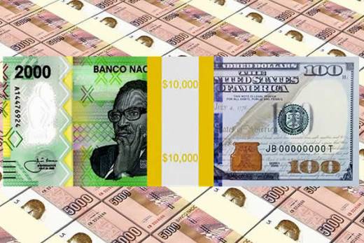 Preço do dólar nas ruas de Luanda com pequena queda de 1,92% esta semana